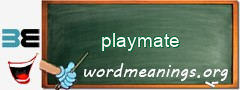 WordMeaning blackboard for playmate